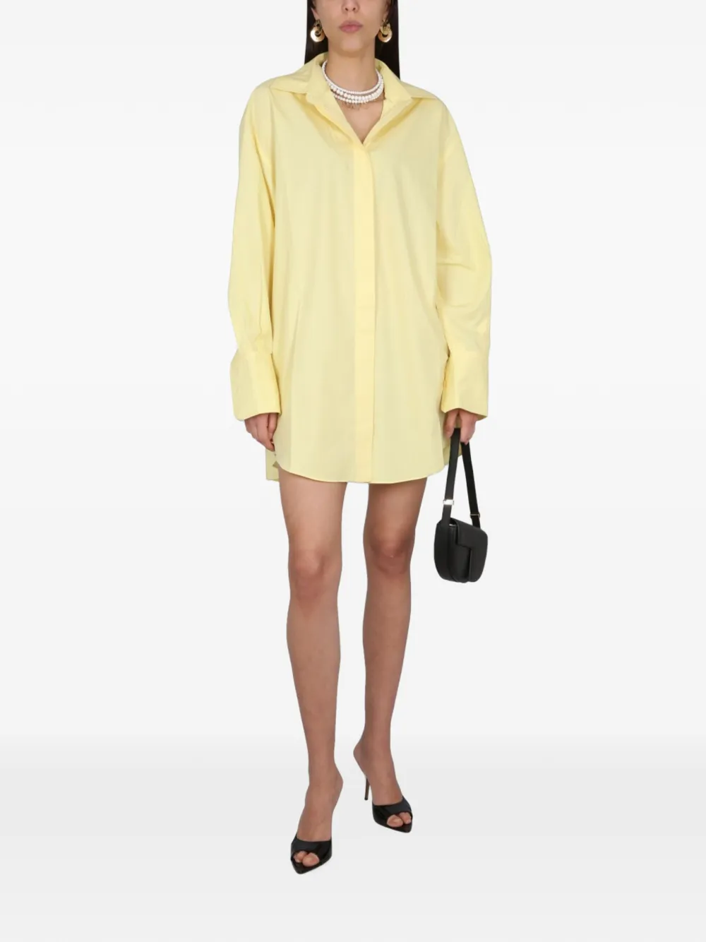 Patou oversized shirt dress - Giallo
