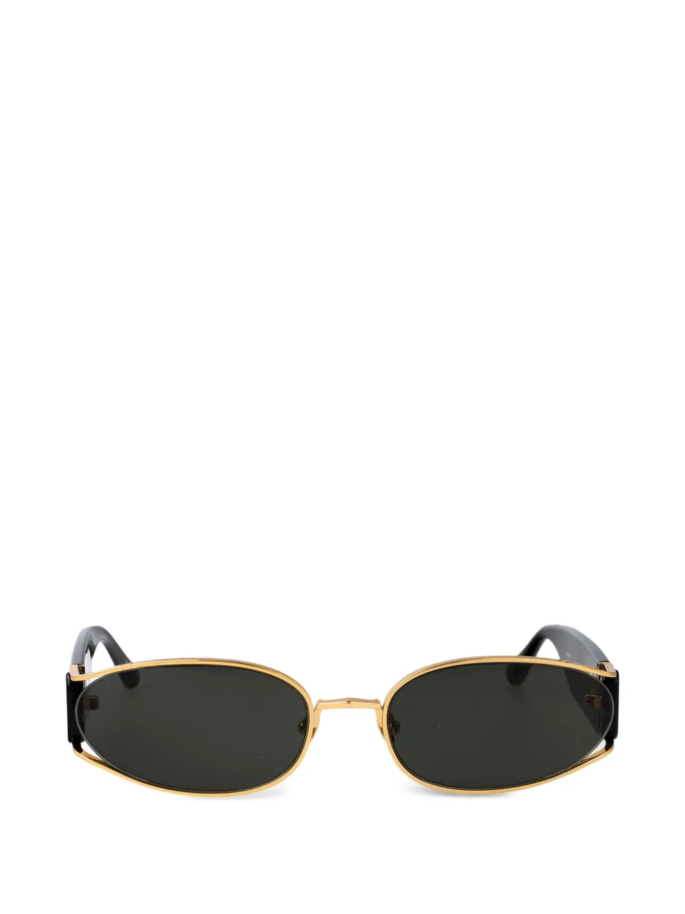Linda Farrow gold-tone oval-frame sunglasses - Oro