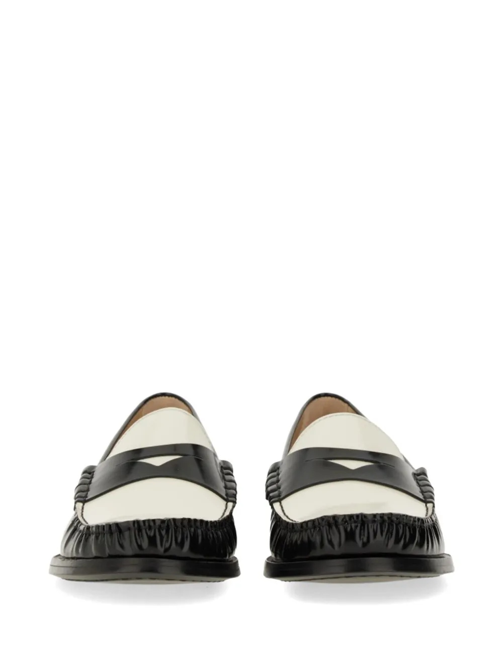 Stuart Weitzman Lottie tweekleurige loafers Zwart