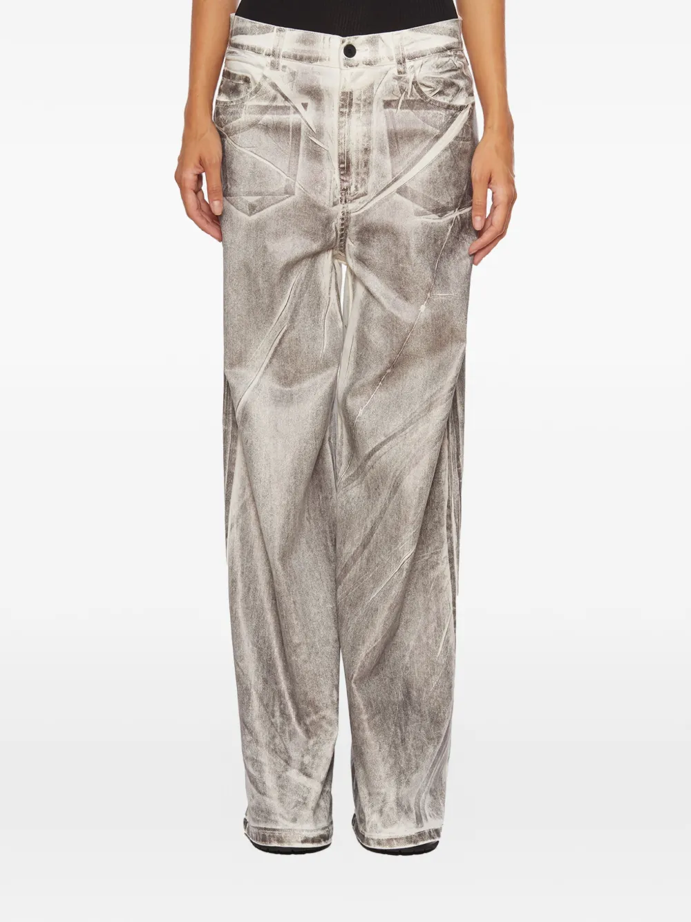 Nostra Santissima printed jeans - Bianco