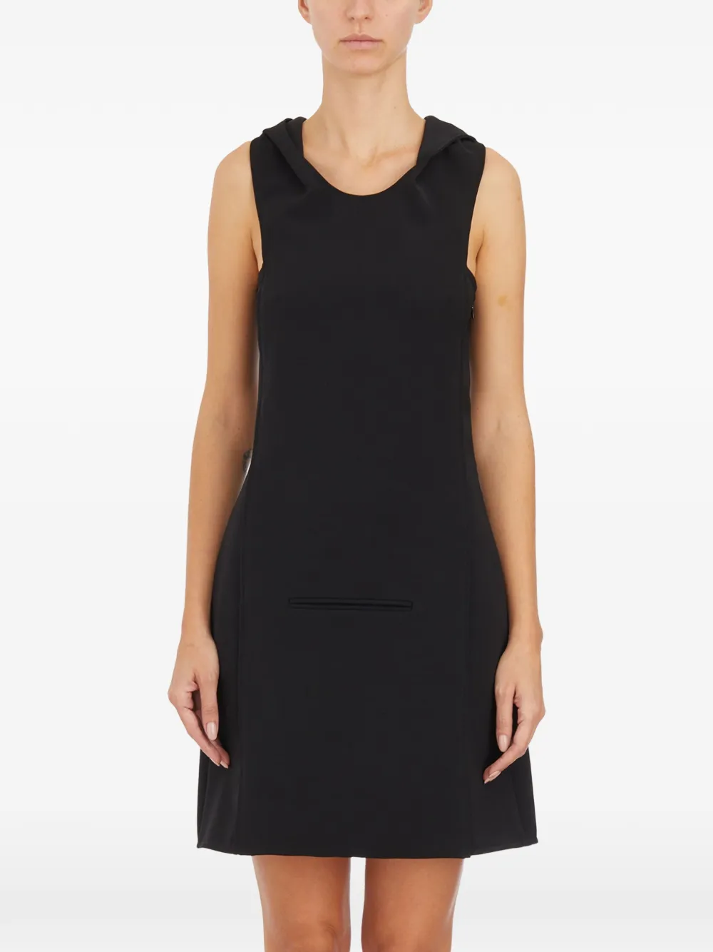 Courrèges Space hooded mini dress - Nero