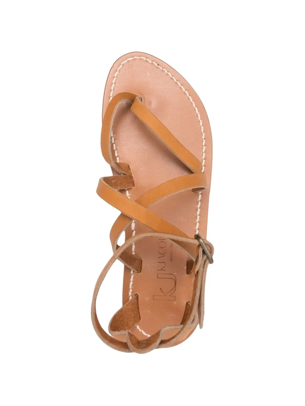 K. Jacques Epicure sandalen met bandje en gesp Beige