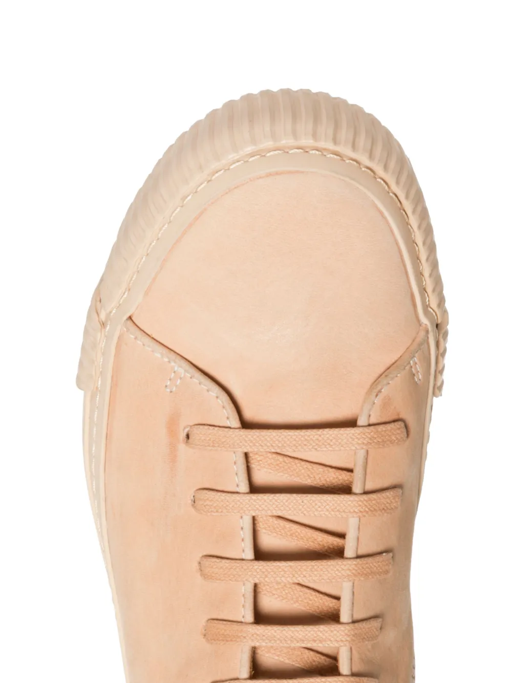 Both hi-tops leather sneakers Beige