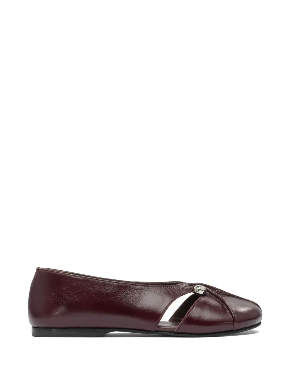 ALOHAS Ravena Rift burgundy leather ballet flats - Rosso