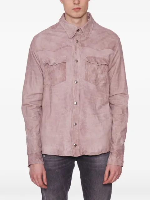 Giorgio Brato distressed-effect leather shirt