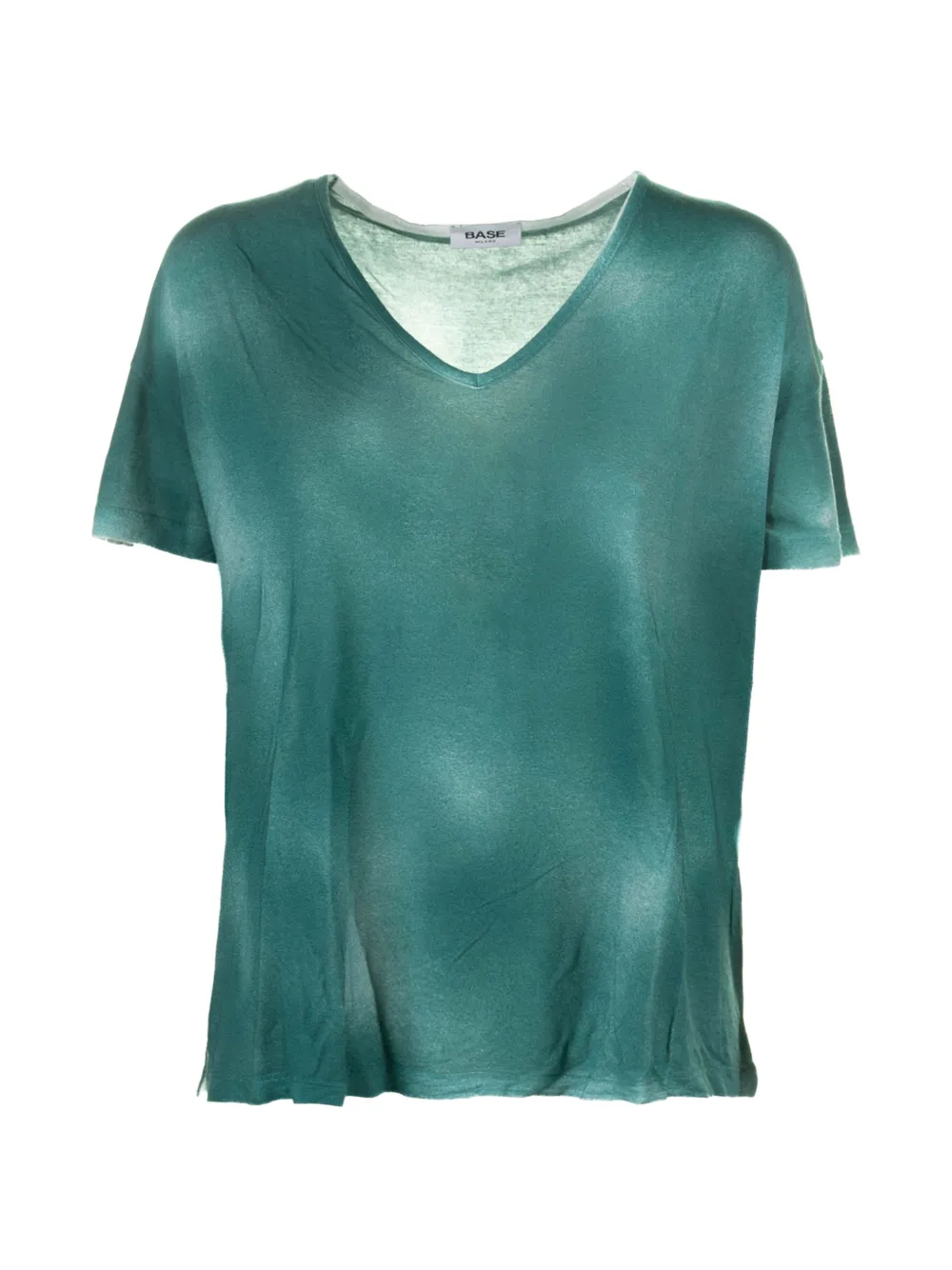Base Milano V-neck T-shirt - Verde