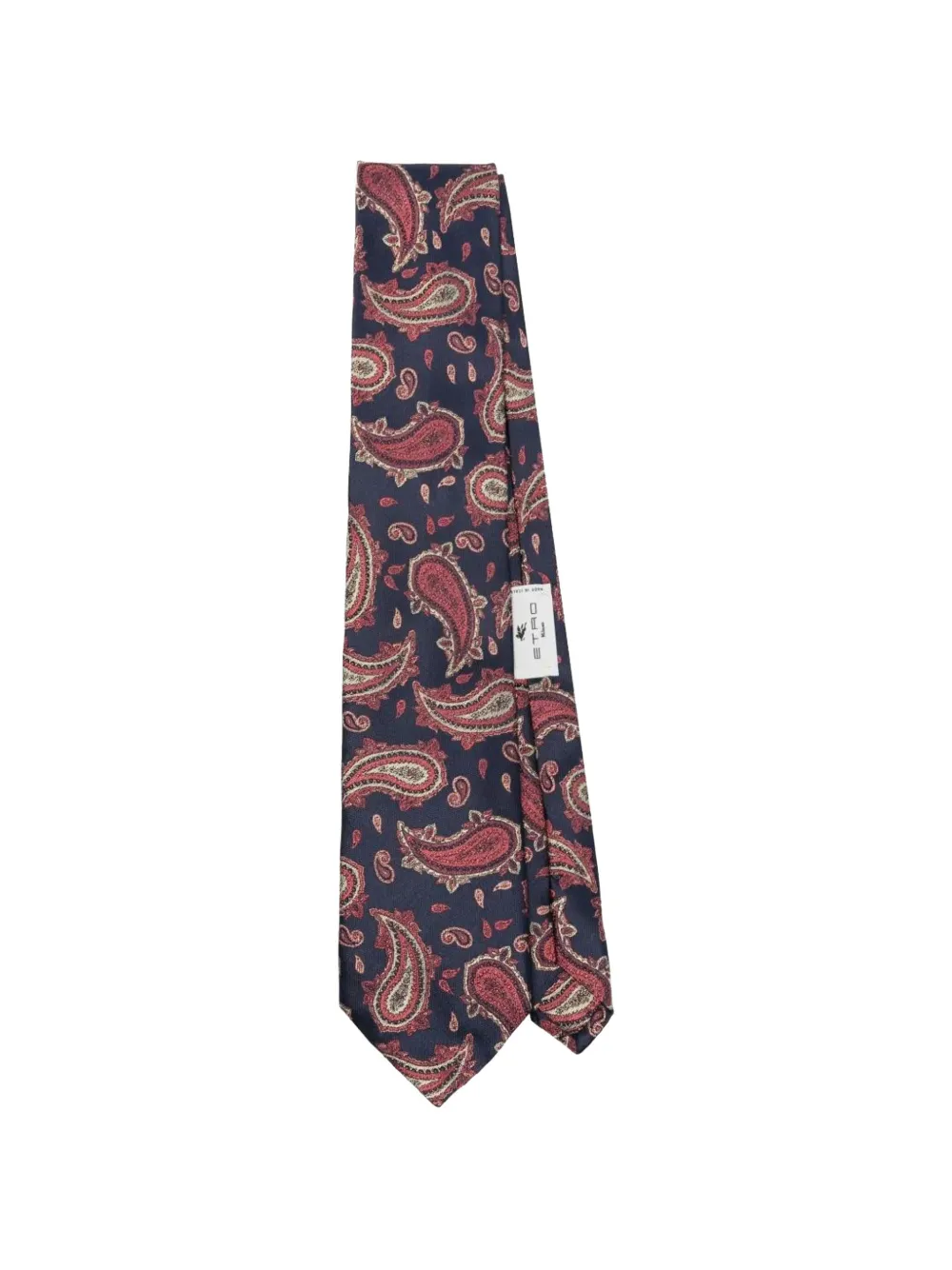 ETRO paisley silk tie - Blu