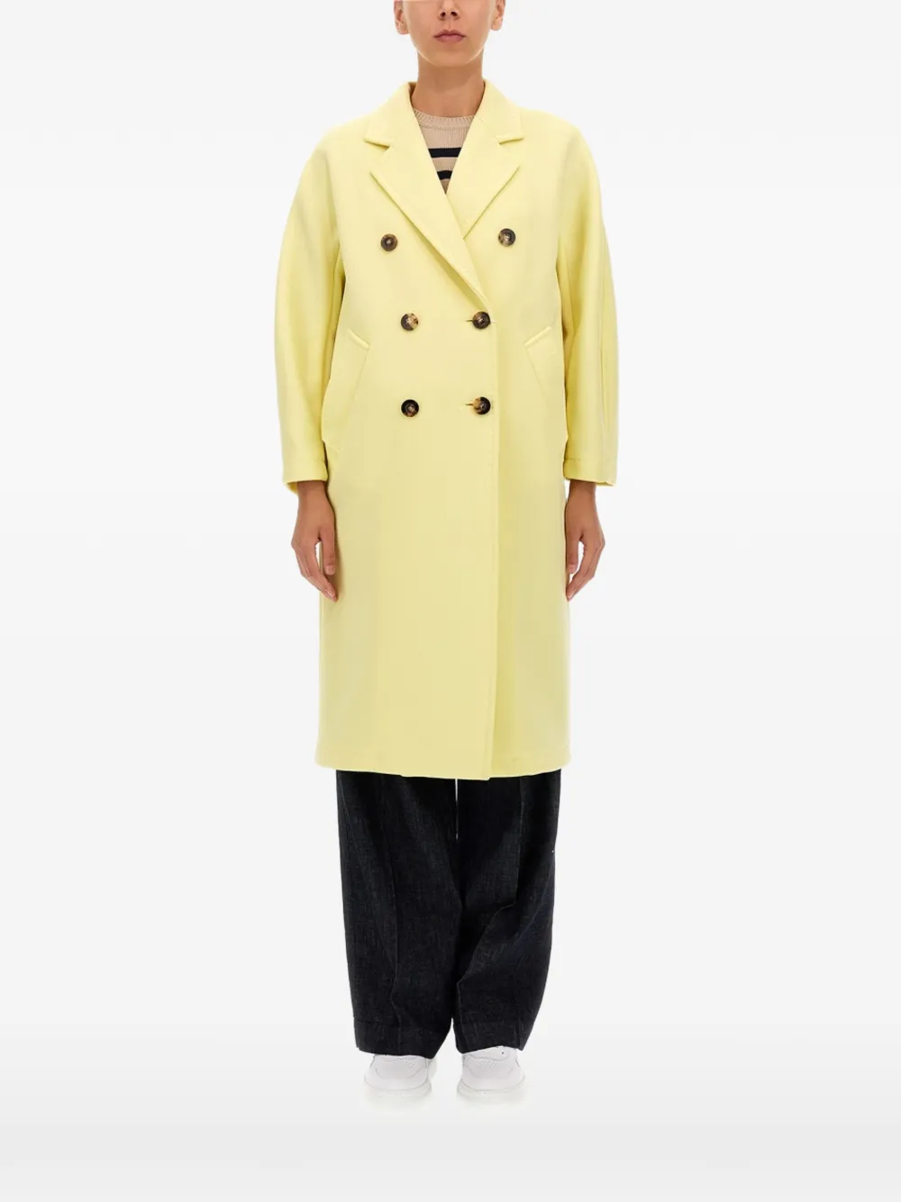 Max Mara Madame double-breasted coat - Giallo