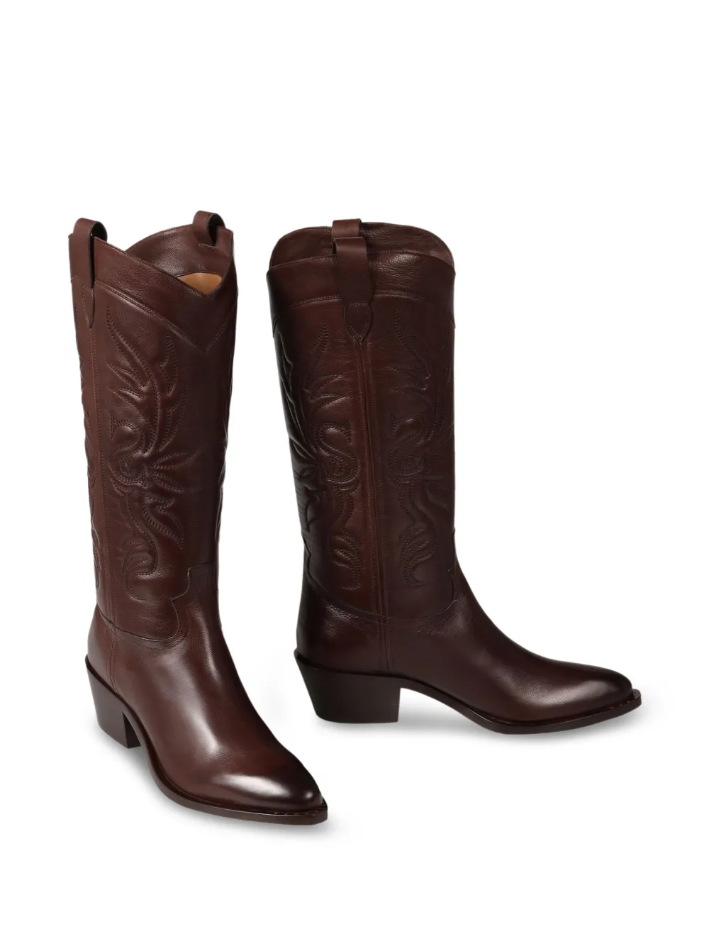 Sartore Leren cowboylaarzen Bruin