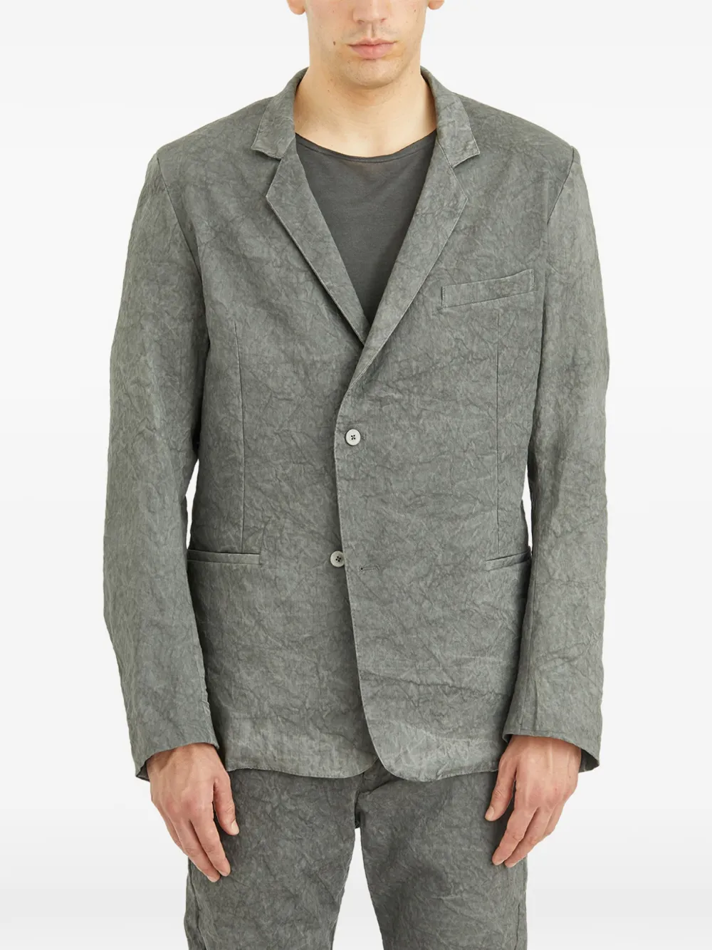 DAUB wrinkled-effect blazer - Grigio