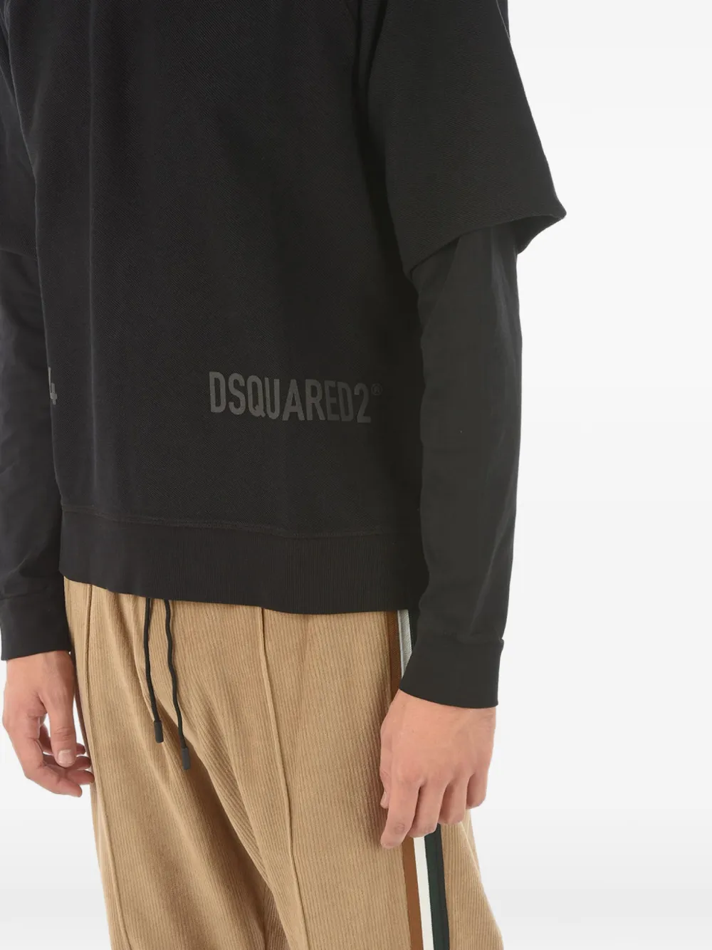DSQUARED2 Gelaagde sweater met logo Zwart