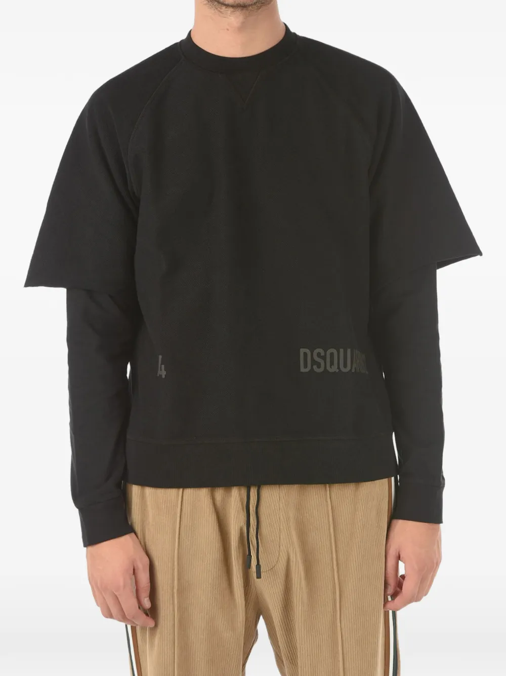 DSQUARED2 Gelaagde sweater met logo Zwart