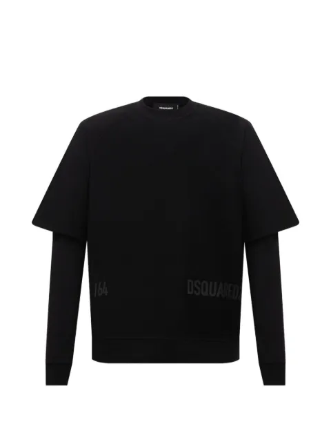 DSQUARED2 sudadera con doble capa y logo