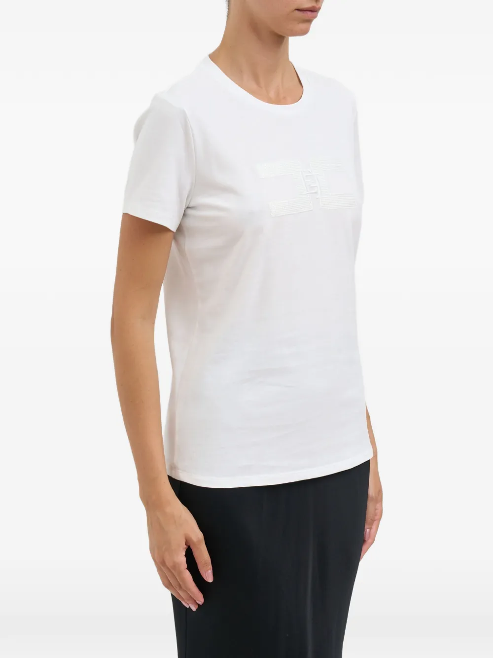 Elisabetta Franchi Katoenen T-shirt Wit