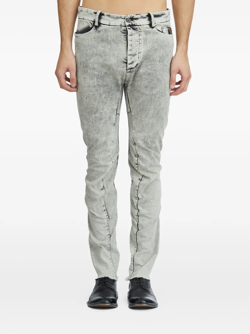 Masnada belt-loops trousers - Grigio