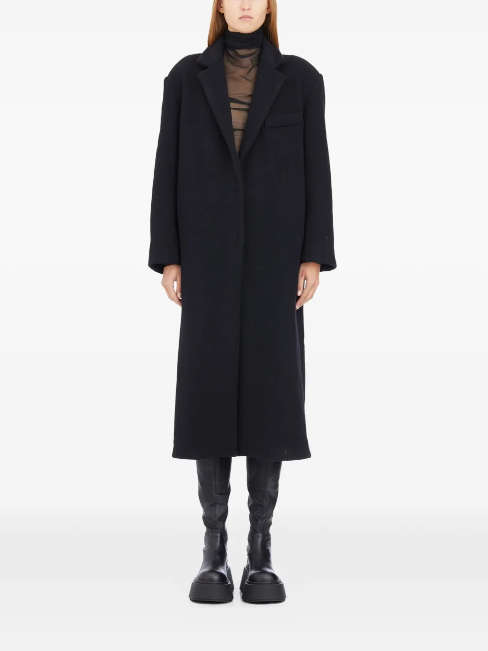 Andrea Ya'aqov buttoned coat - Nero