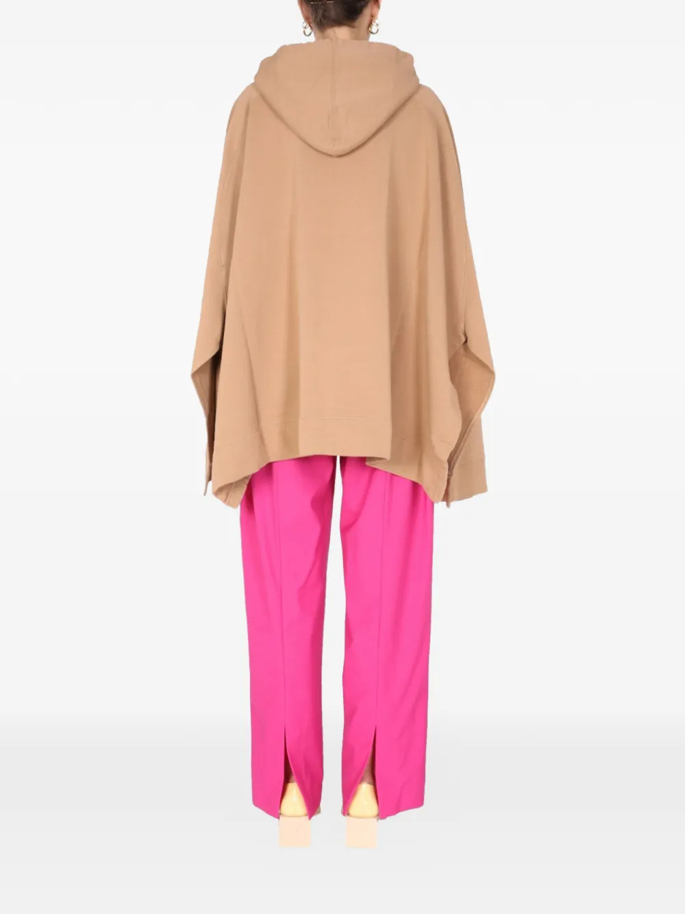 AMBUSH Poncho met geborduurd logo en capuchon Beige