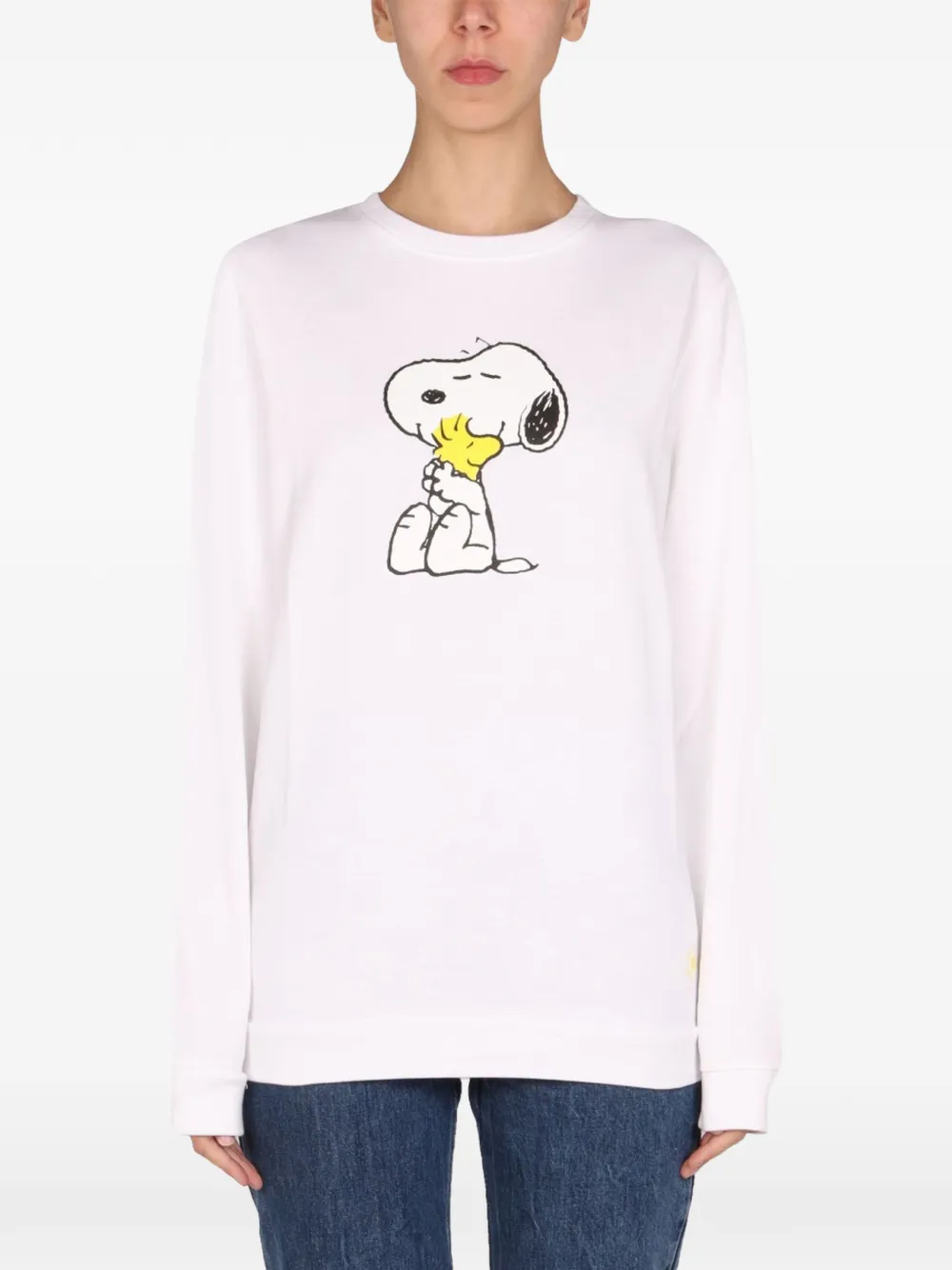 Moa Concept X Peanuts Crew-neck Sweatshirt In White