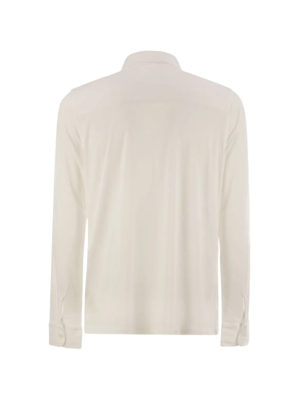 Majestic Filatures Poloshirt met knopen Wit