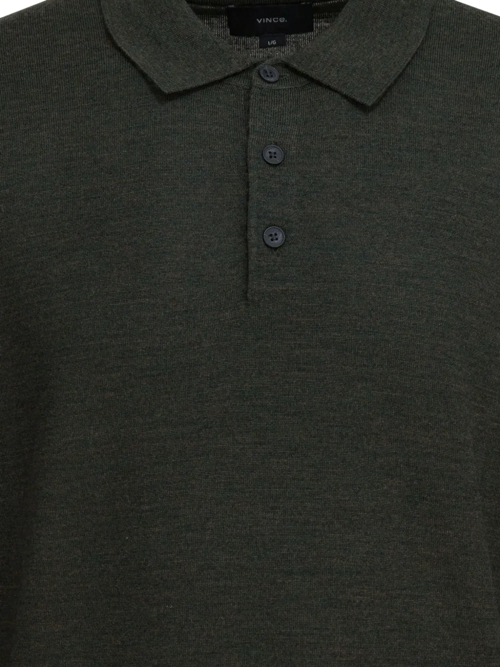 Vince Poloshirt met lange mouwen Groen