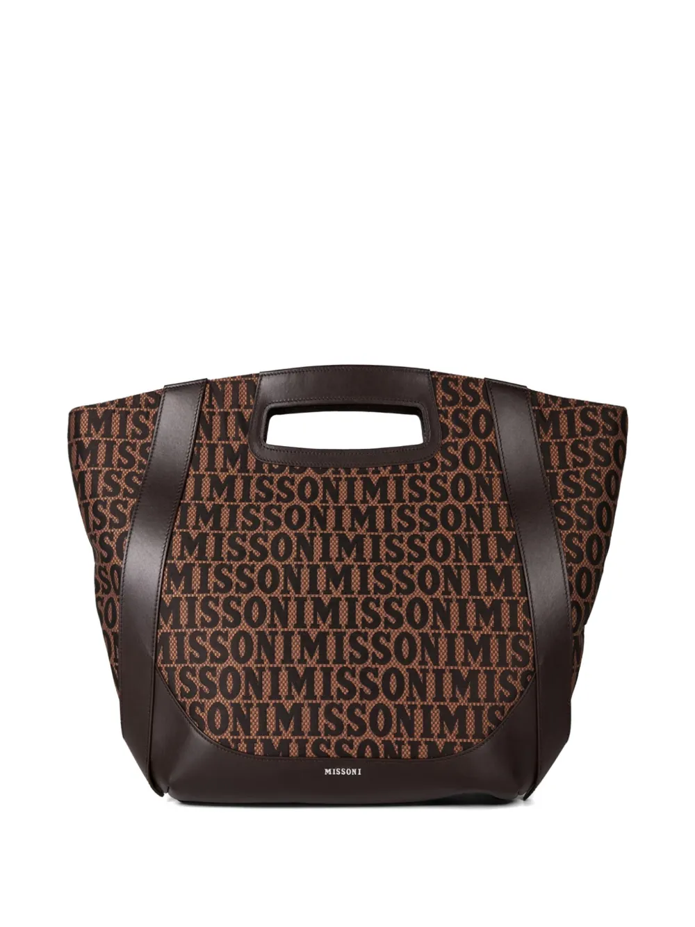Missoni logo-pattern tote bag - Marrone