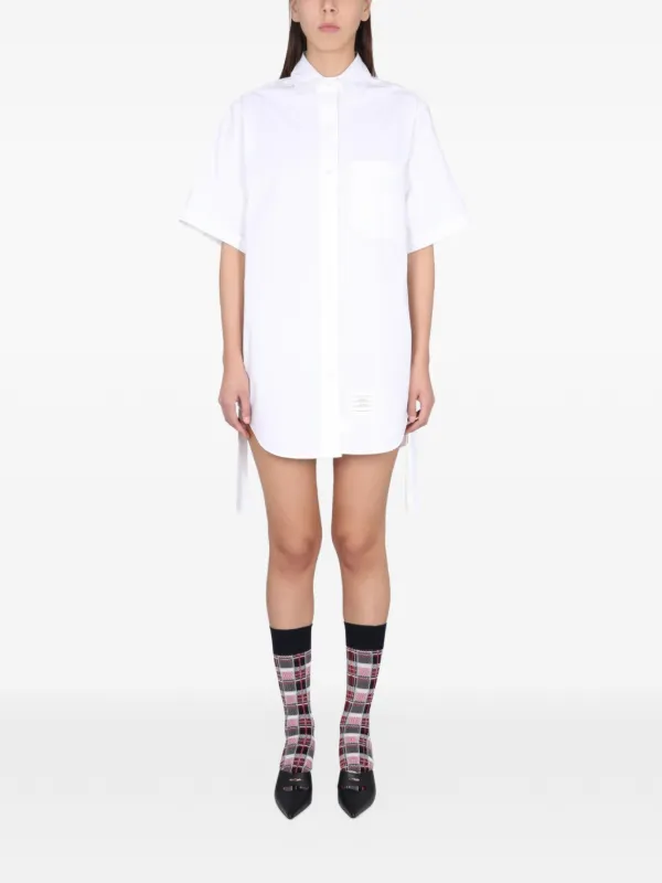 Thom Browne Shirt Mini Dress in White