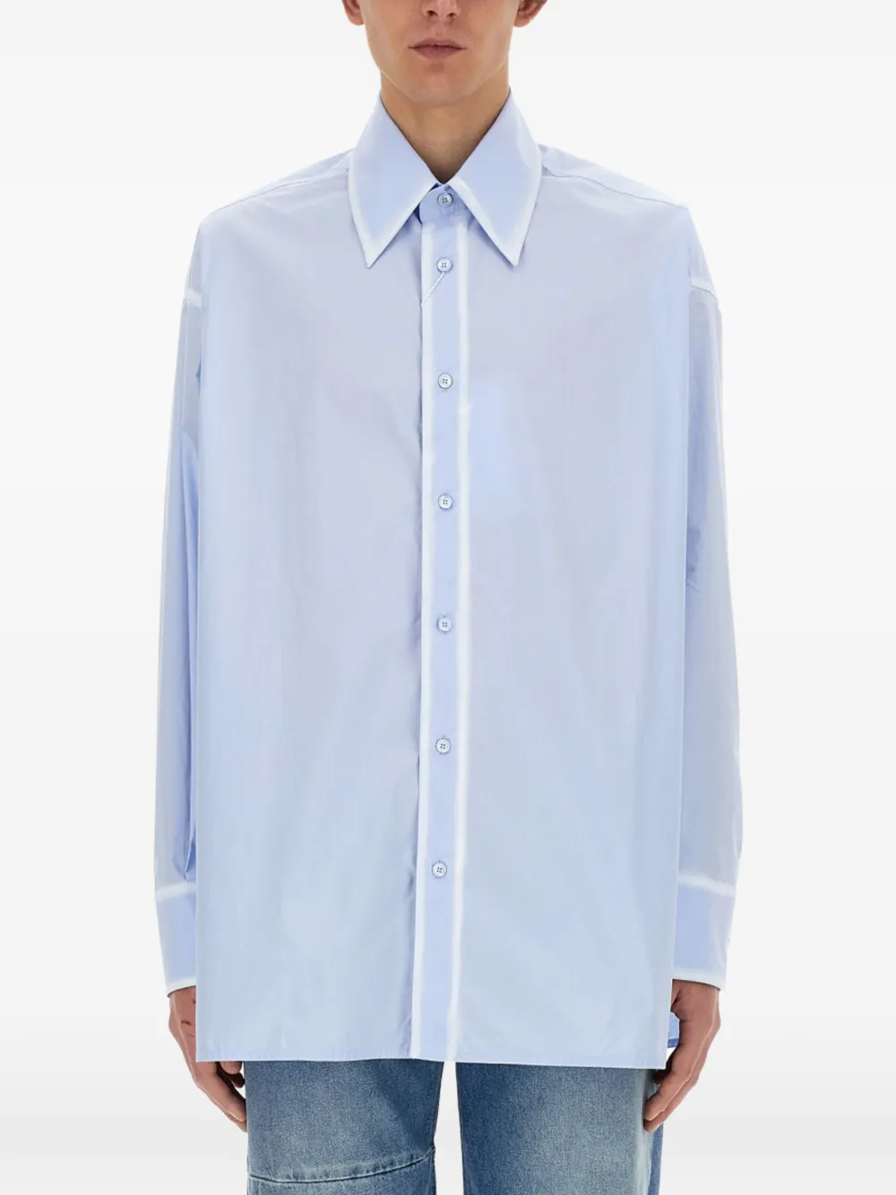MM6 Maison Margiela oversize shirt - Blu