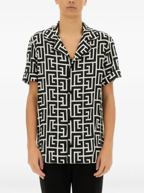 Balmain monogram-print shirt