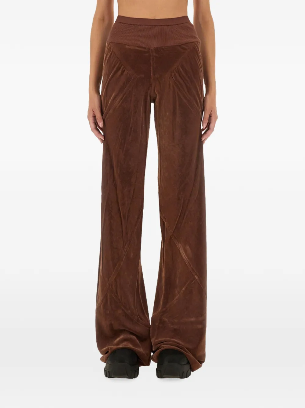 Rick Owens Pantaloni con taglio sbieco - Marrone