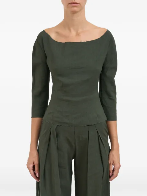 Cortana boat-neck top