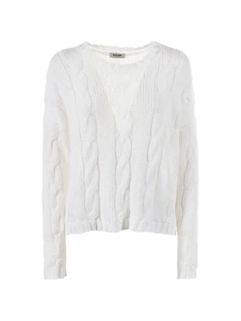 Base Milano braid-motif crew-neck sweater