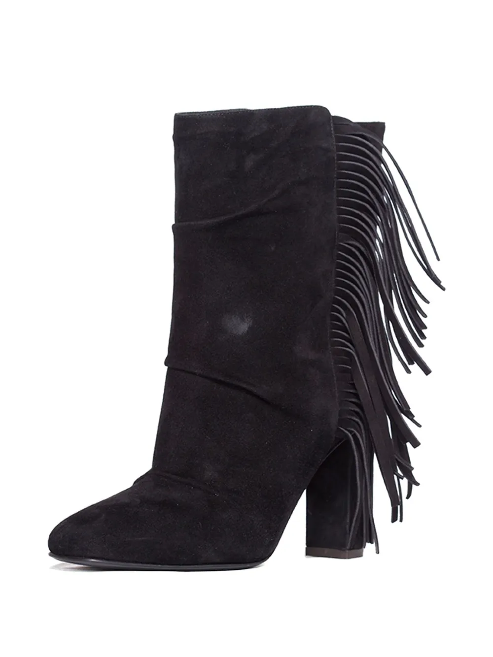 Giuseppe Zanotti fringed suede boots Zwart