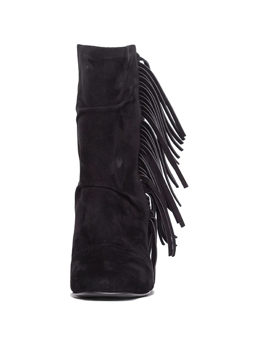 Giuseppe Zanotti fringed suede boots Zwart