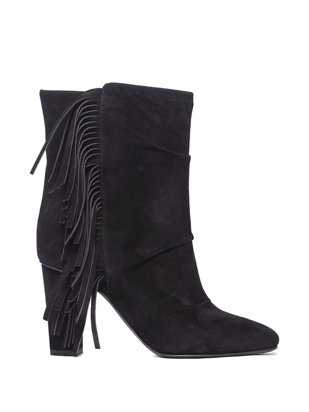 Giuseppe Zanotti fringed suede boots Zwart