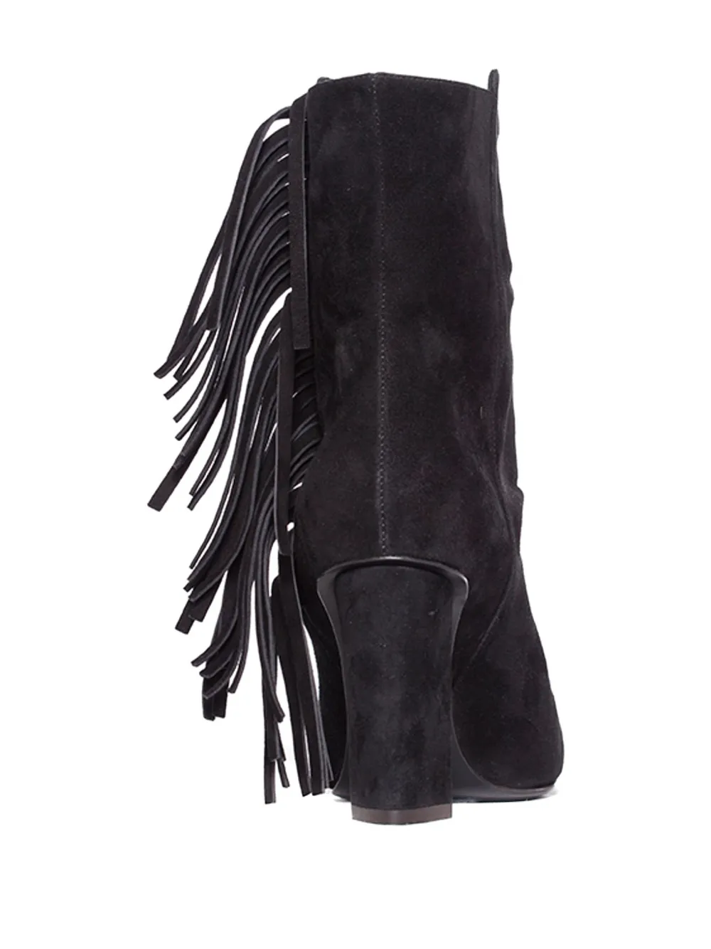 Giuseppe Zanotti fringed suede boots Zwart