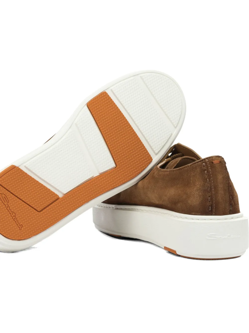 Santoni Leren sneakers Bruin