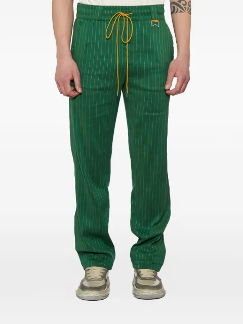 RHUDE pinstripe drawstring trousers