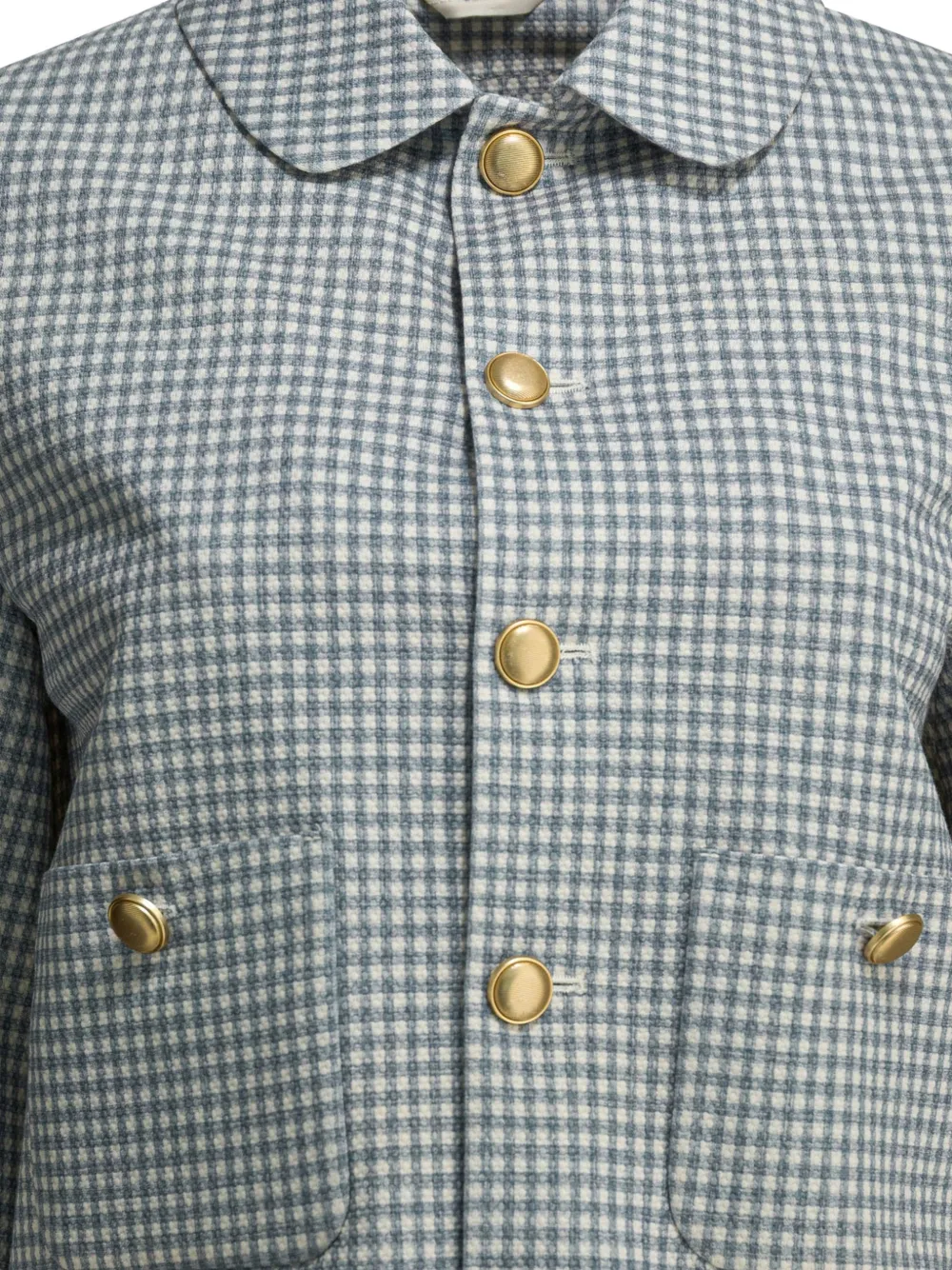 Circolo 1901 Geruit jack met knoop Blauw