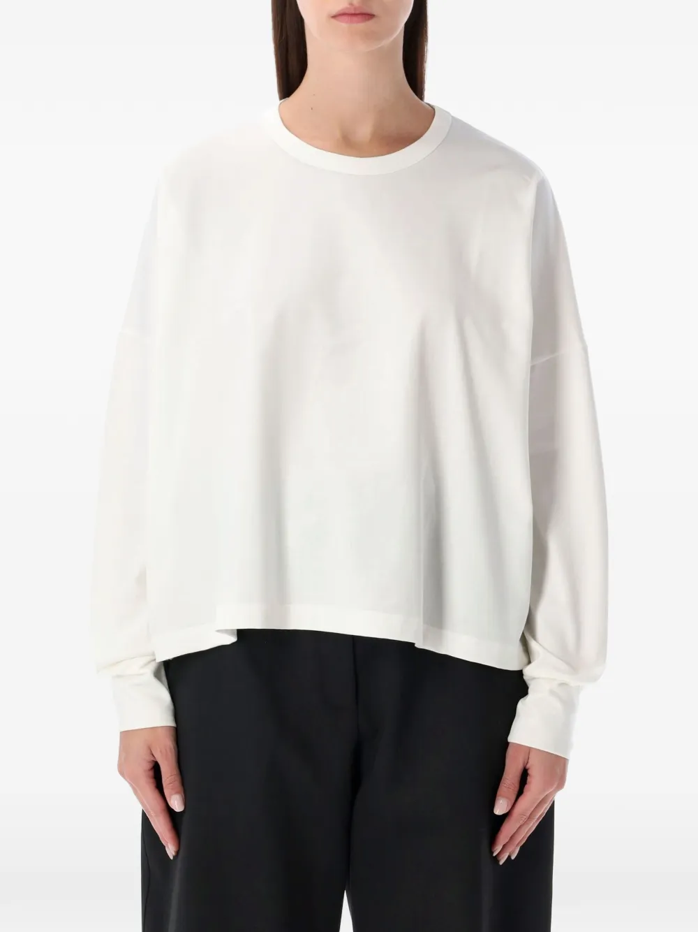 Studio Nicholson Long Sleeve Cotton T-shirt In White