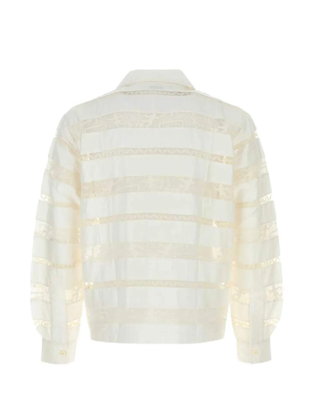 BODE Lace-panelled Shirt in White, view 2