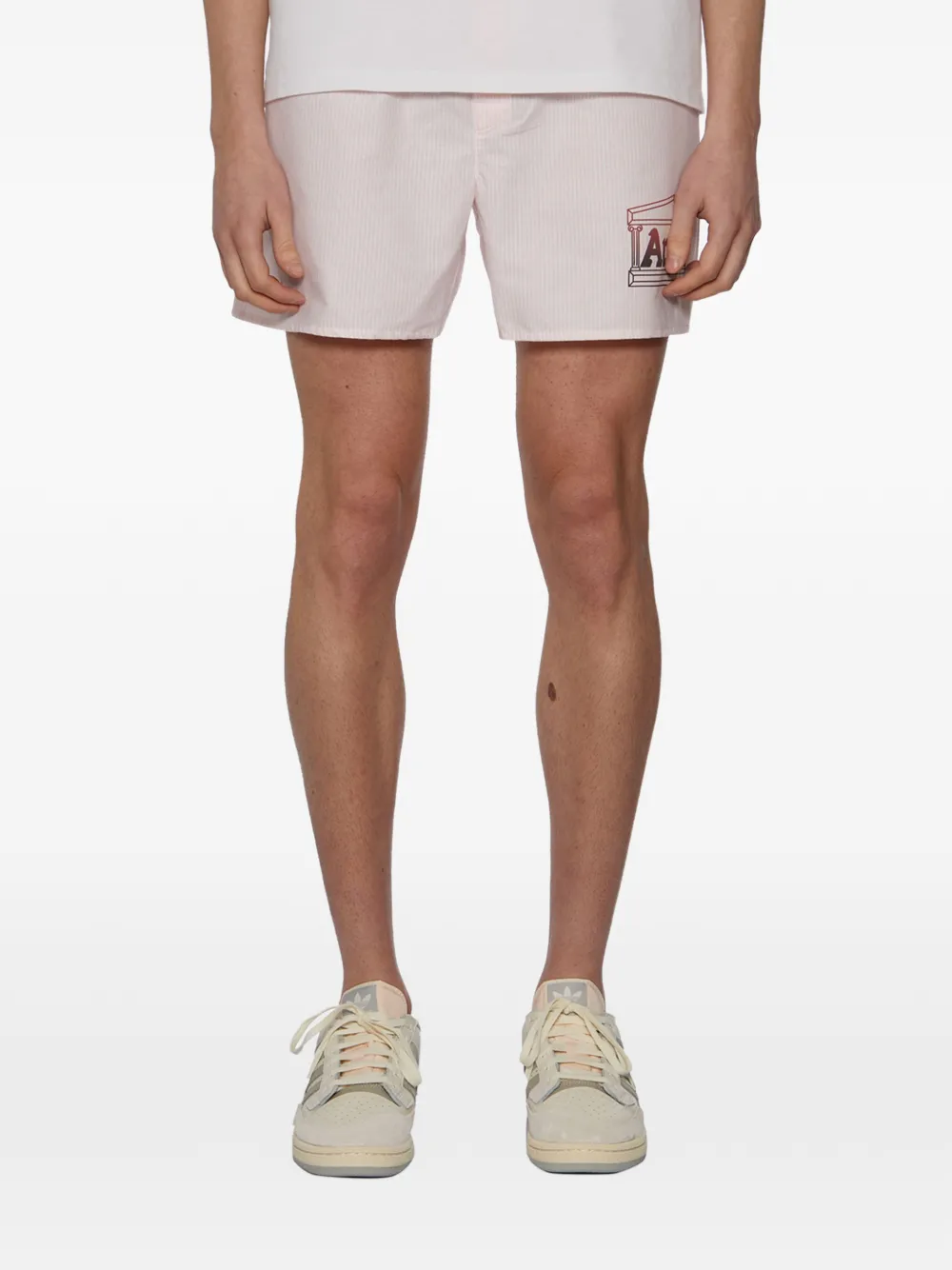 Aries logo shorts - Rosa