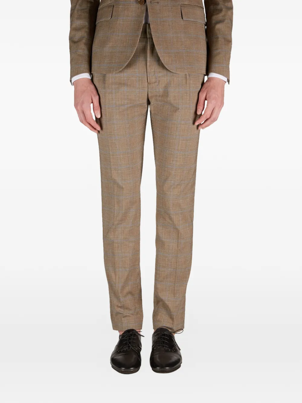 Daniele Alessandrini plaid cotton trousers - Toni neutri