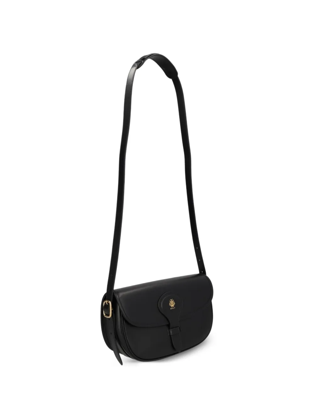 Bally Leren crossbodytas Zwart