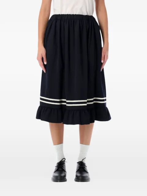 Comme Des Garçons ruffled wool midi skirt