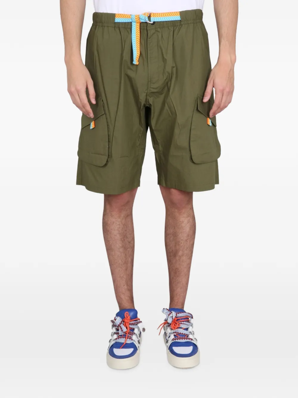 COUNTY OF MILAN belted cargo shorts - Verde
