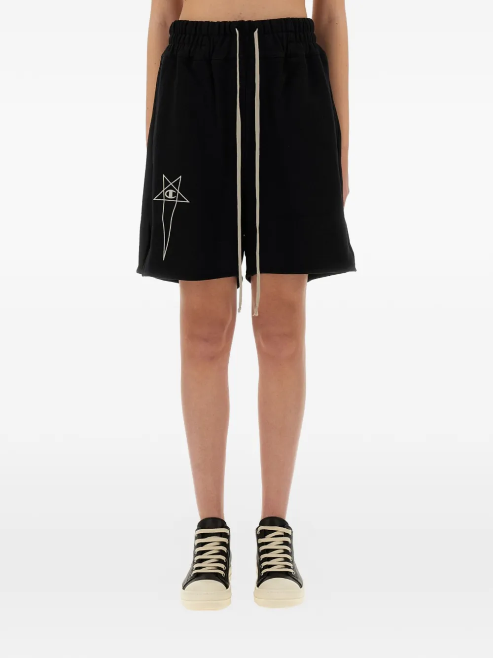 Rick Owens X Champion drawstring shorts - Nero