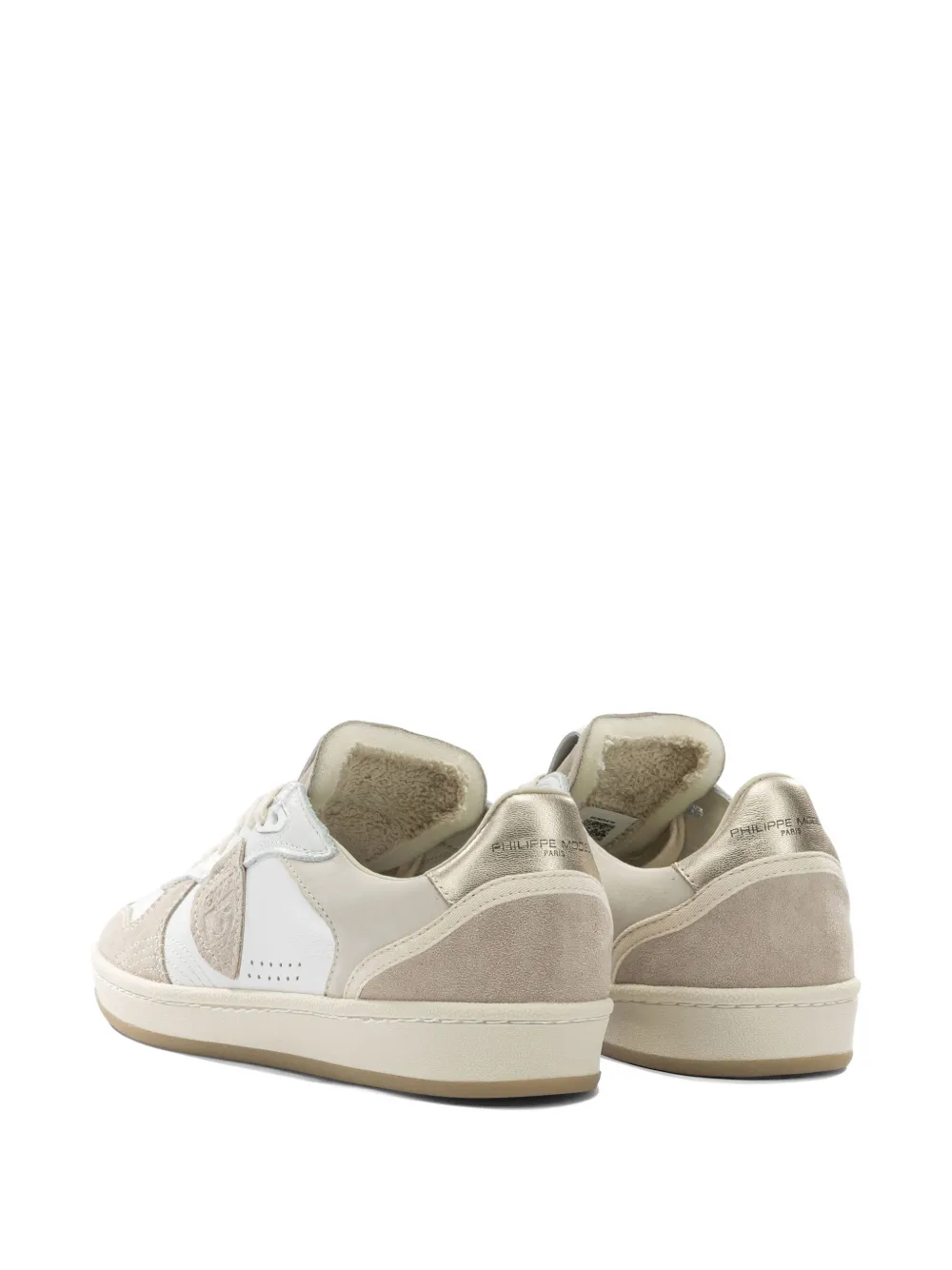 Philippe Model Paris Pegal leren sneakers met vlakken Wit