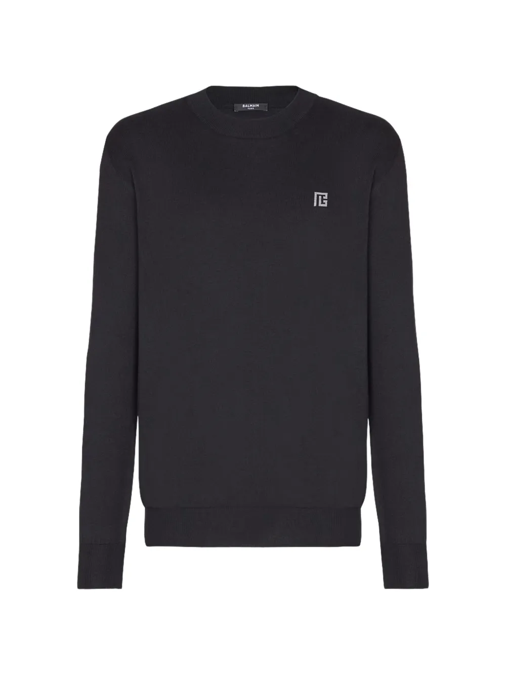 Balmain fine silk and cotton jumper - Black