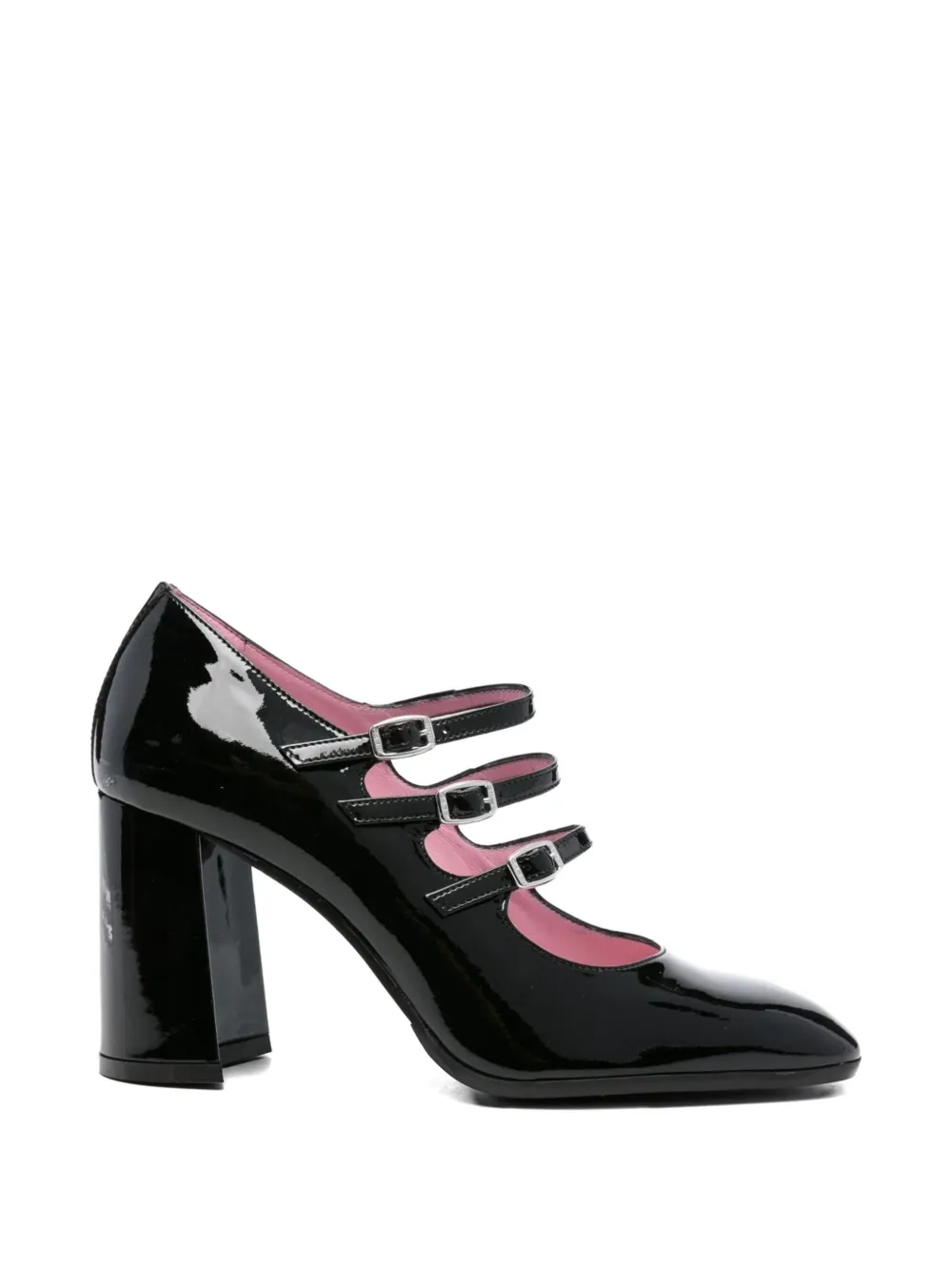 Carel Paris Mary Jane leren pumps Zwart