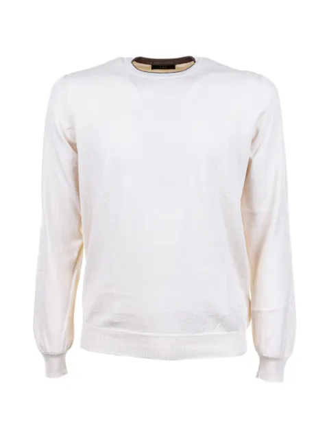 Fay crew-neck ribbed-trim sweater
